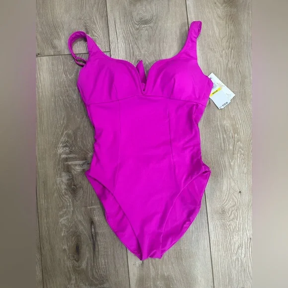 🆕 BECCA® by Rebecca Virtue Color Code V Wire One Piece Swimsuit - Picture 4 of 7